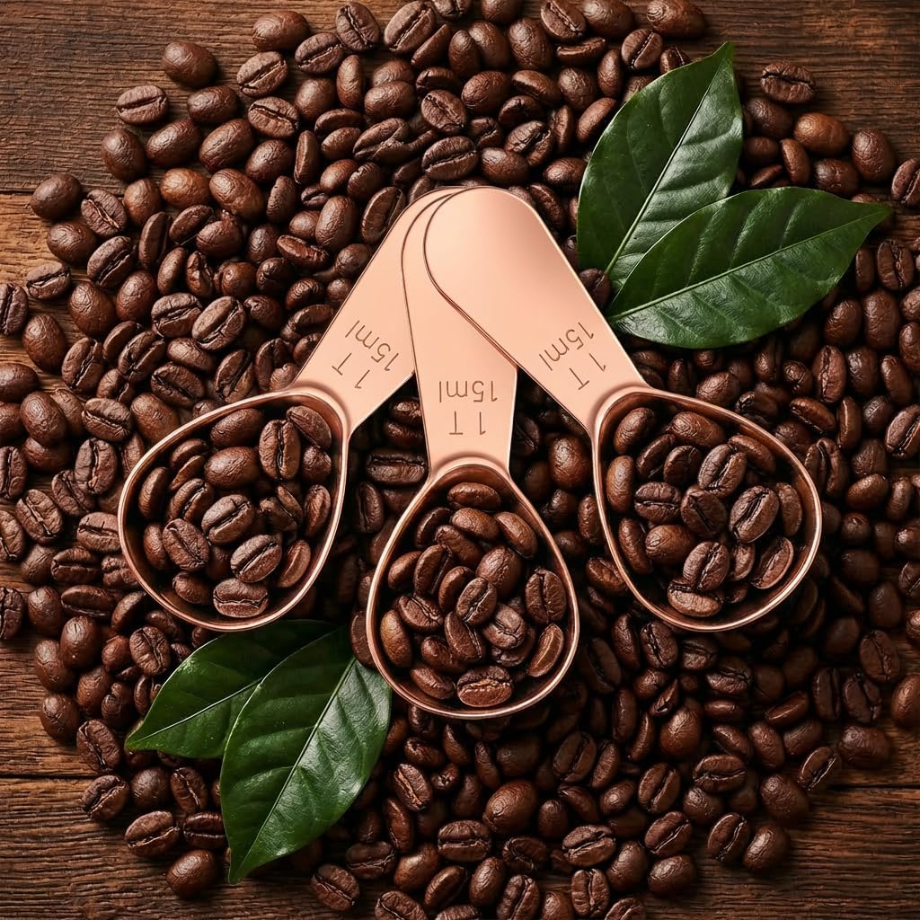 3 Pcs Stainless Steel 15 ml 1 Tablespoon Scoop,Rose Gold | 1 Tablespoon Measuring Spoon, Short Handle Tablespoon Scoop for Powder for Coffees,Protein Powder,Sugar