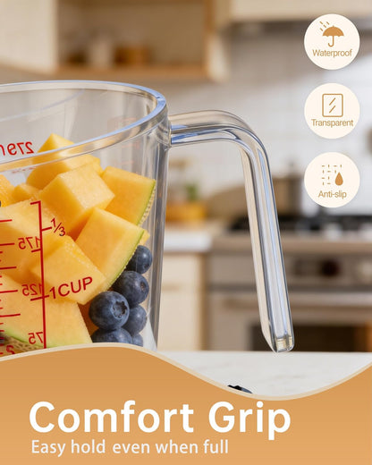 Measuring Cups, Plastic Measuring Cups Set of 3-1000ml, 600ml, 300ml