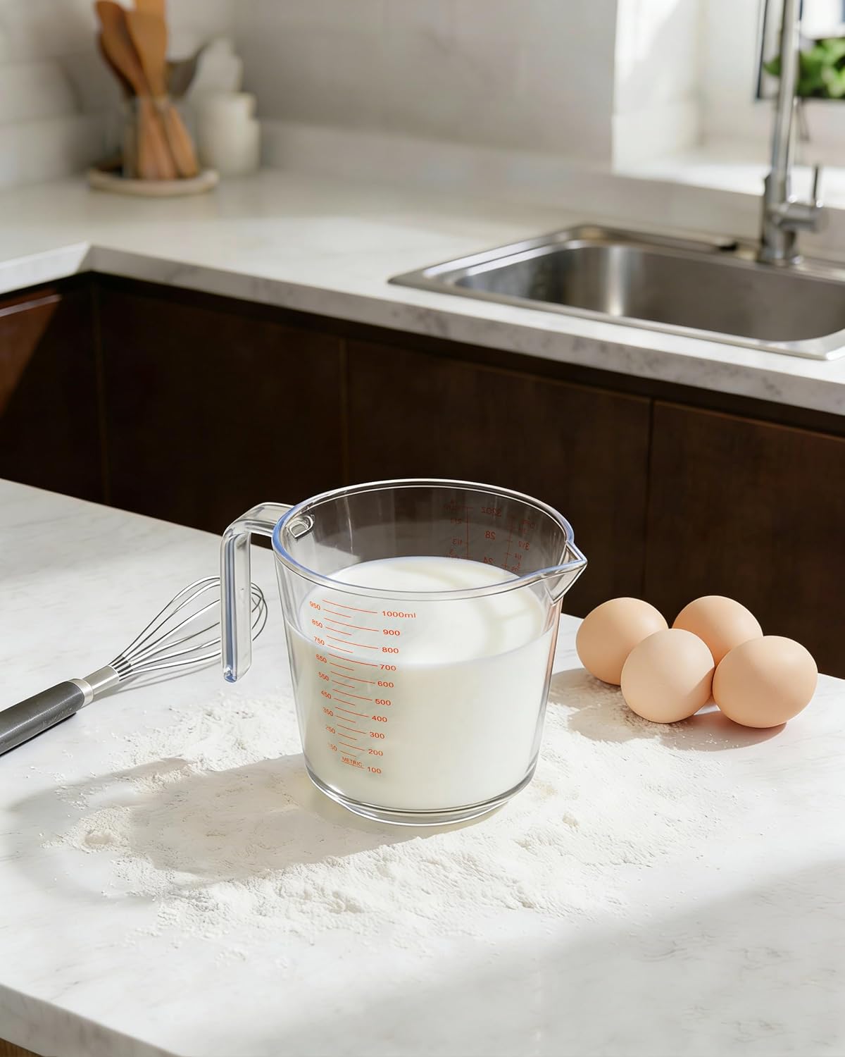 Measuring Cups, Plastic Measuring Cups Set of 3-1000ml, 600ml, 300ml