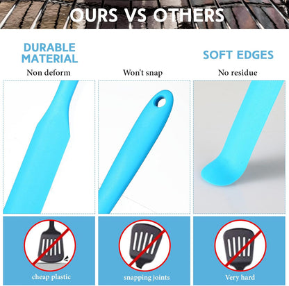 24 Pcs Silicone Spatulas Set Icing Spatula Heat Resistant Spatula Silicone Flexible Non Stick Jam Scraper with Handle Mixing Batter Scraper for Butter Cake Cream Icing Cooking Kitchen Baking