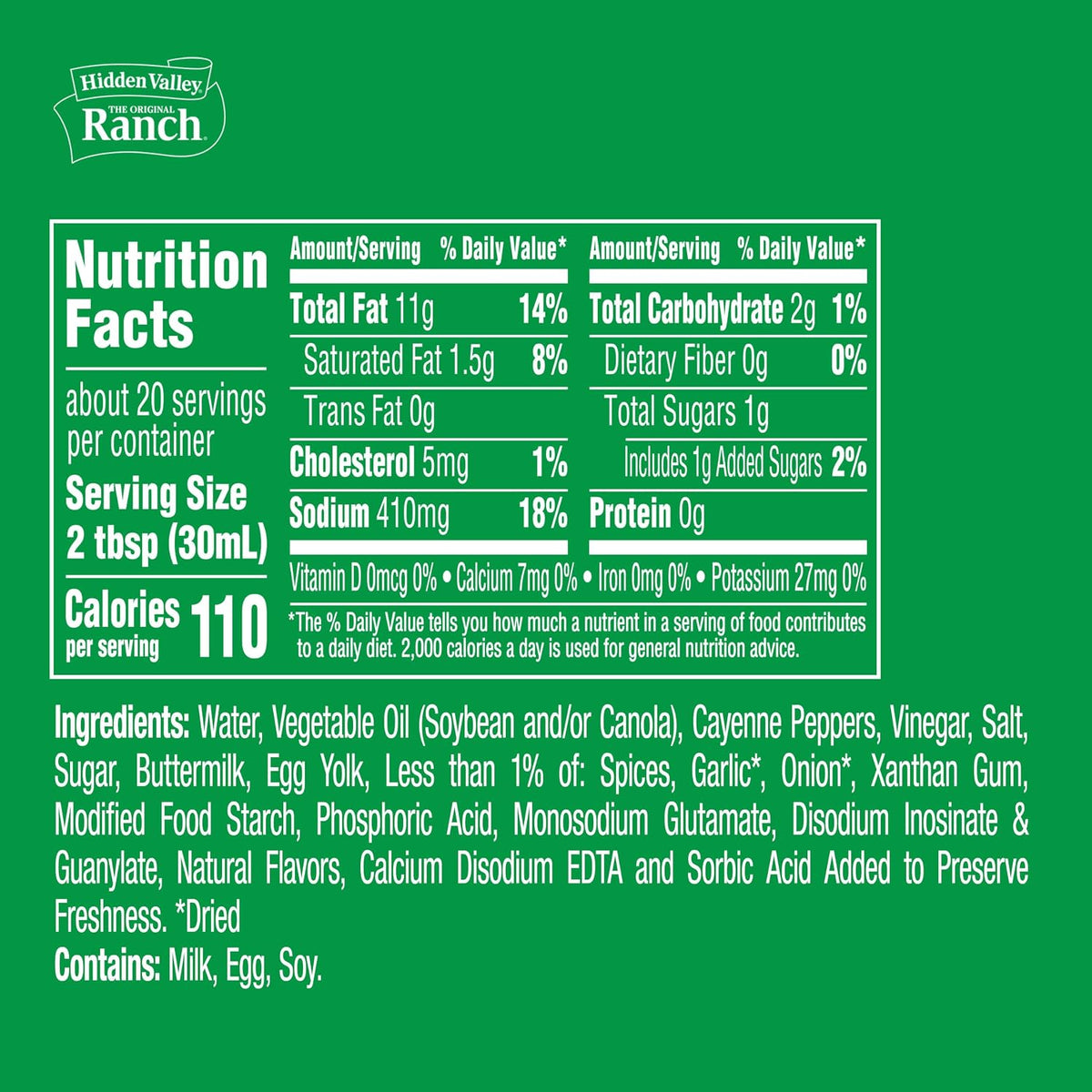 Buffalo Ranch Dressing, 20 FZ