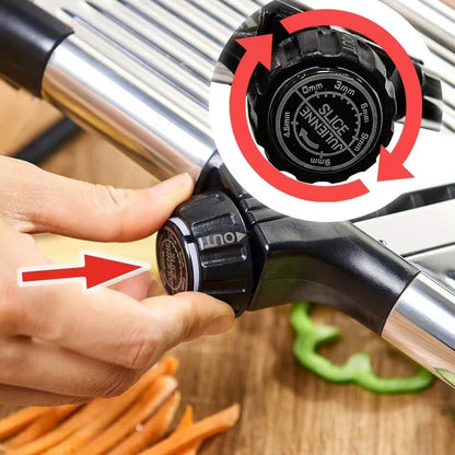 Mandoline Slicer with Adjustable Stainless Steel Blades for Kitchen, Vegetable Chopper for Potato, Tomato, Carrot, Fruit and Onion Cutter