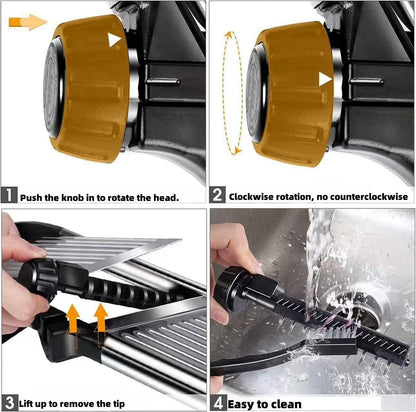 Mandoline Slicer with Adjustable Stainless Steel Blades for Kitchen, Vegetable Chopper for Potato, Tomato, Carrot, Fruit and Onion Cutter