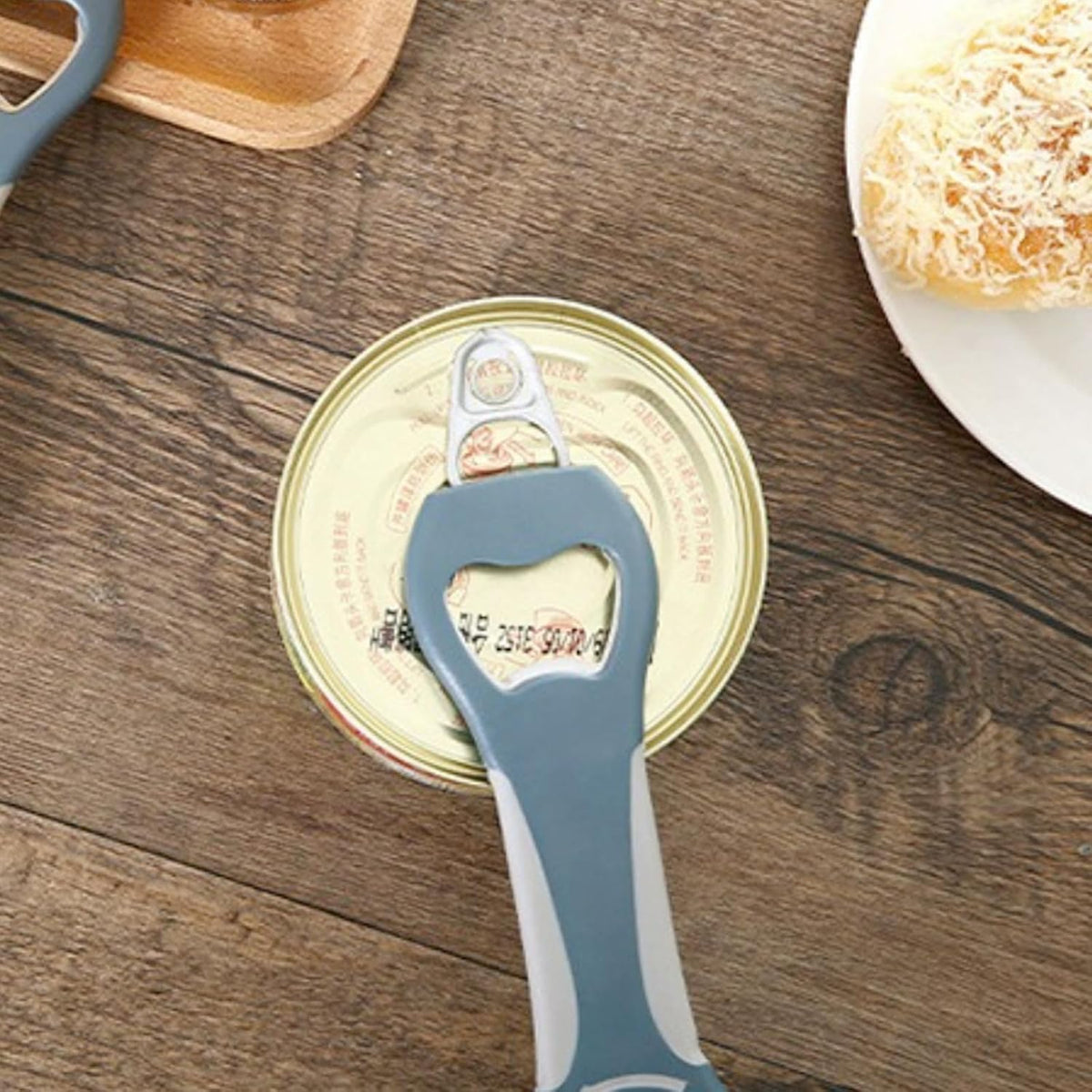 Pop Bottle Opener 4-in-1 Jar Top Twist Cap Remover Multifunctional Soda Can Tabs Opener for Seniors Grip Water Lid Lifter Kitchen Gadgets for Arthritis Easy Canning Tool Protector (Bule)