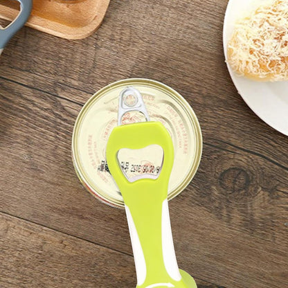 Pop Bottle Opener 4-in-1 Jar Top Twist Cap Remover Multifunctional Soda Can Tabs Opener for Seniors Grip Water Lid Lifter Kitchen Gadgets for Arthritis Easy Canning Tool Protector (Bule)