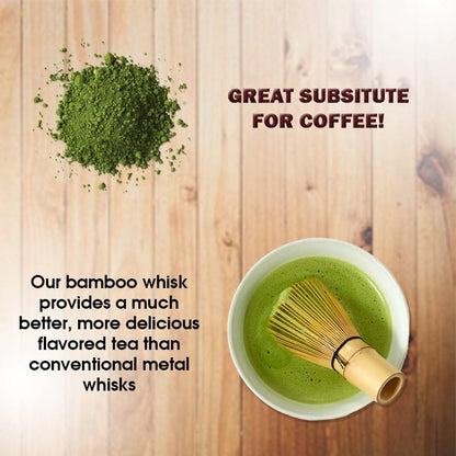 Matcha Whisk Set - (Chasen), Traditional Scoop (Chashaku), Tea Spoon