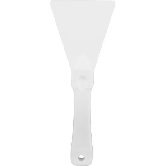 Polypropylene Scraper Tool Food Safe Scraper for Removing Caked-On Residue in Commercial Kitchens, Plastic, 7.82 x 3 Inches, White