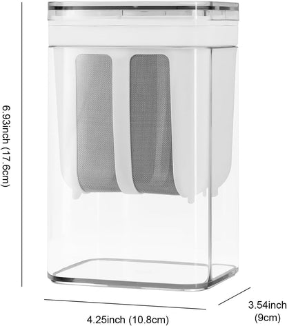 Greek Yogurt Strainer, 1800ml Fine Mesh Strainer with Bag & Lid