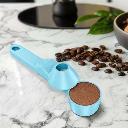 Coffee Scoop & Funnel for Reusable K Cup Refillable Coffee Pods, Coffee Measuring Spoon 2 Tablespoon Capacity, Scoop with Funnel for Ground Coffee, Protein Powder, Tea (Black, 1 Pack)