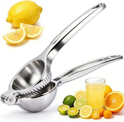 Lemon Squeezer Heavy Duty Metal Manual Hand Press Citrus Juicer for Oranges, Limes, Exprimidor de Limones Durable Metal Citrus Squeezer for Kitchen, Bar, Home Use