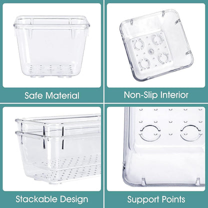 25 PCS Clear Plastic Drawer Organizer, Makeup Organizers and Storage Bins