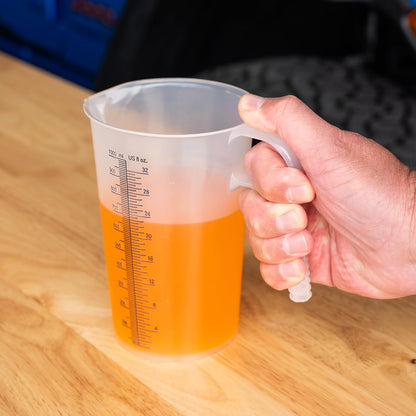 One Gallon 128oz Measure Pitcher - Convenient Conversion Chart - Strong Food Grade - Great for Lawn, Chemicals Pool, Ag, Lye, Home Hobbies, Motor Oil, Fluids - Precision Products, Made in USA