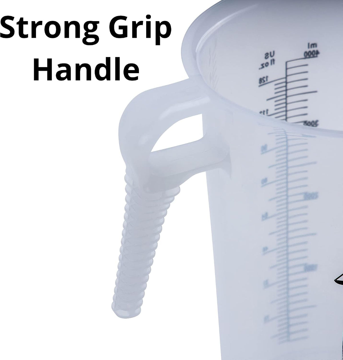One Gallon 128oz Measure Pitcher - Convenient Conversion Chart - Strong Food Grade - Great for Lawn, Chemicals Pool, Ag, Lye, Home Hobbies, Motor Oil, Fluids - Precision Products, Made in USA
