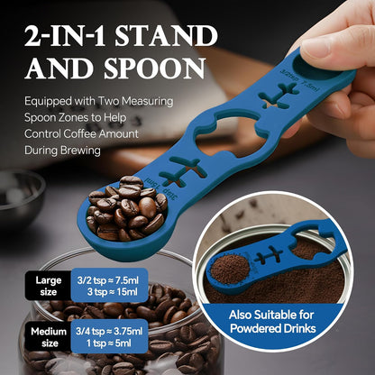 Espresso Cooling Ball Set for Morning Brew & Home Bar - Rapidly Chills Espresso Without Dilution, with Magnetic Measuring Spoons & Silicone Ice Tray, for Coffee, Cocktails & Whiskey (Green)