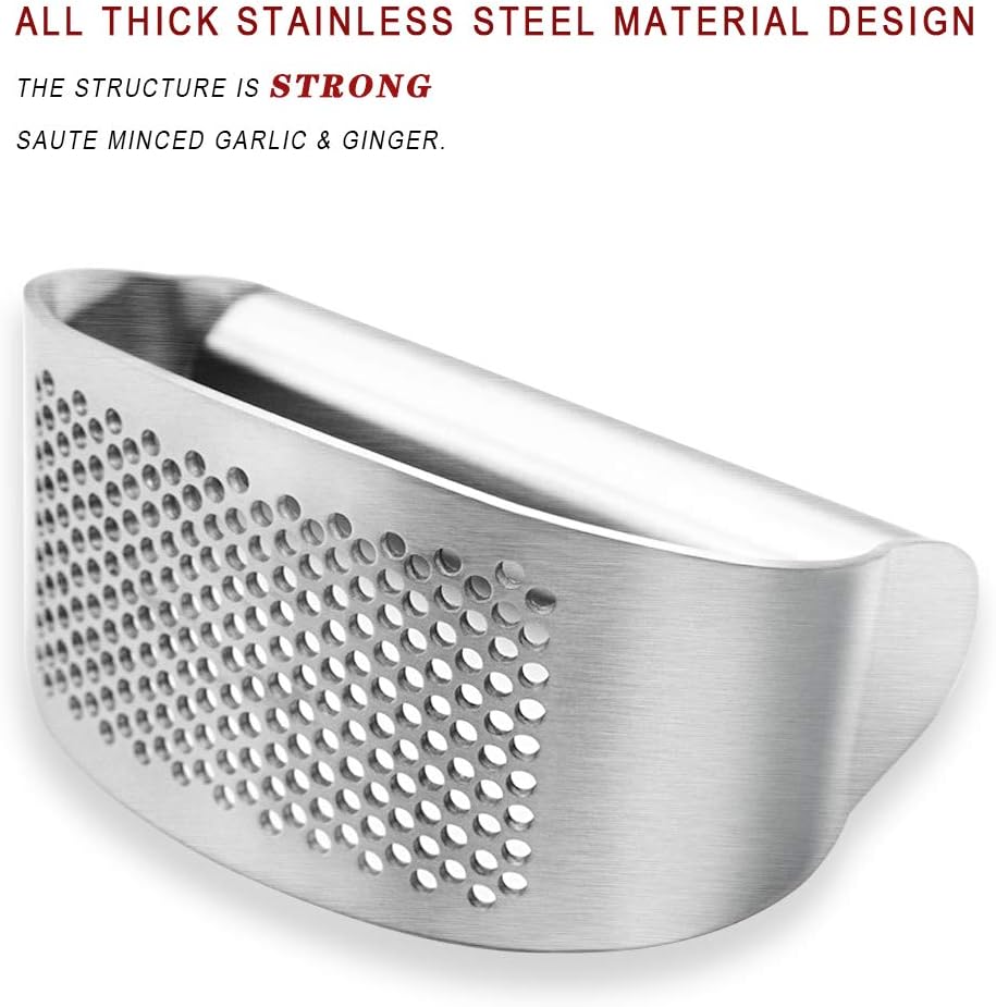 Stainless Steel Garlic Press Rocker, with Bottle Opener