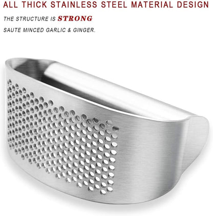 Stainless Steel Garlic Press Rocker, with Bottle Opener