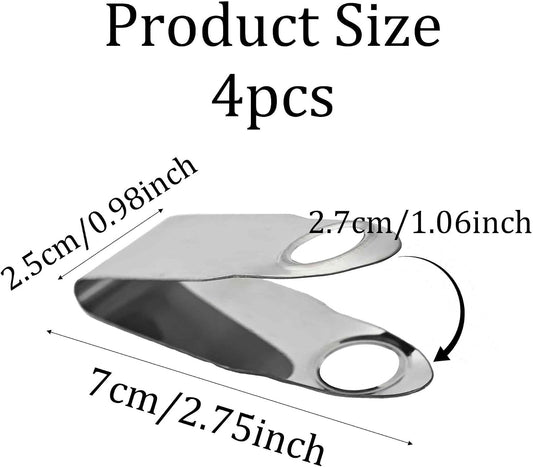 4Pcs Stainless Steel Strawberry Huller, Fruit Stem Remover Tool for Strawberry, Cherry Tomato, and Small Fruits