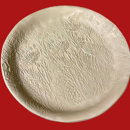 FLORAL WREATH Embossing Rolling Pin with Flowers Pattern. Dough and Clay Roller for Embossed Cookies and Pottery. Cookie and Ceramic Stamp. Backing Gifts for Women