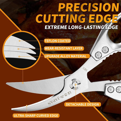 Huusk Kitchen Scissors for Food - Multifunction Kitchen Shears All Purpose