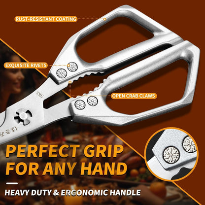 Huusk Kitchen Scissors for Food - Multifunction Kitchen Shears All Purpose