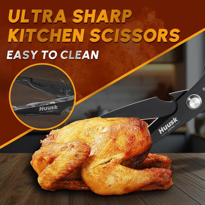 Huusk Kitchen Scissors for Food - Multifunction Kitchen Shears All Purpose