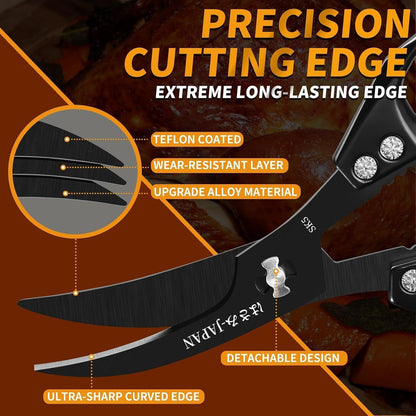Huusk Kitchen Scissors for Food - Multifunction Kitchen Shears All Purpose