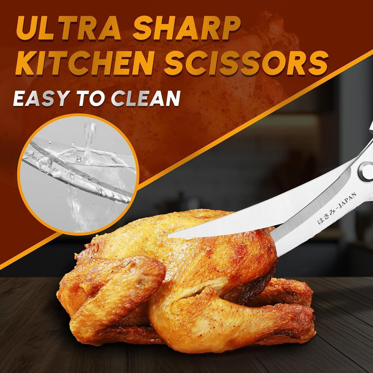 Huusk Kitchen Scissors for Food - Multifunction Kitchen Shears All Purpose