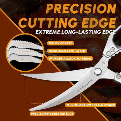 Huusk Kitchen Scissors for Food - Multifunction Kitchen Shears All Purpose