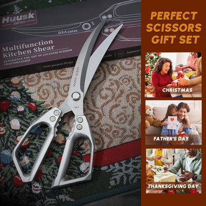 Huusk Kitchen Scissors for Food - Multifunction Kitchen Shears All Purpose