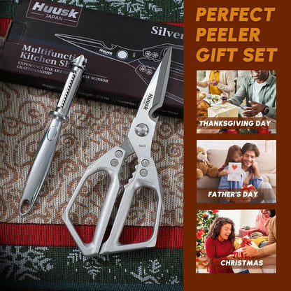 Huusk Kitchen Scissors for Food - Multifunction Kitchen Shears All Purpose