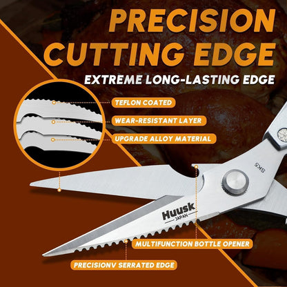 Huusk Kitchen Scissors for Food - Multifunction Kitchen Shears All Purpose