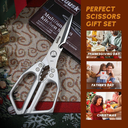 Huusk Kitchen Scissors for Food - Multifunction Kitchen Shears All Purpose