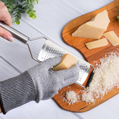 Professional Series Kitchen Grater new Coarse for Cheese, Carrot, Ginger, Coconut, Nuts and Horseradish with Stainless Steel Blades - Made in USA