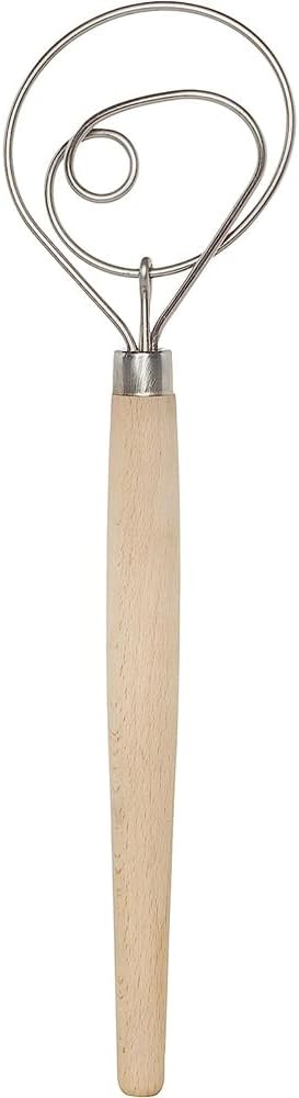 Dough Whisk, Single-Loop, 12 Inch, 18/8 Stainless Steel, For Gently Mixing Doughs, Batters, And Bread Mixes