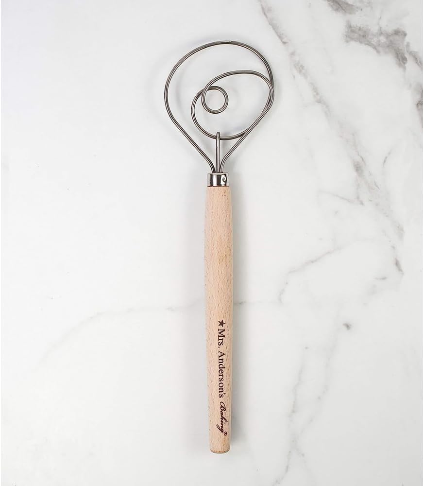 Dough Whisk, Single-Loop, 12 Inch, 18/8 Stainless Steel, For Gently Mixing Doughs, Batters, And Bread Mixes