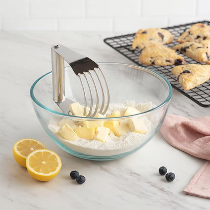 Dough Whisk, Single-Loop, 12 Inch, 18/8 Stainless Steel, For Gently Mixing Doughs, Batters, And Bread Mixes