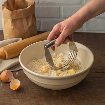 Dough Whisk, Single-Loop, 12 Inch, 18/8 Stainless Steel, For Gently Mixing Doughs, Batters, And Bread Mixes