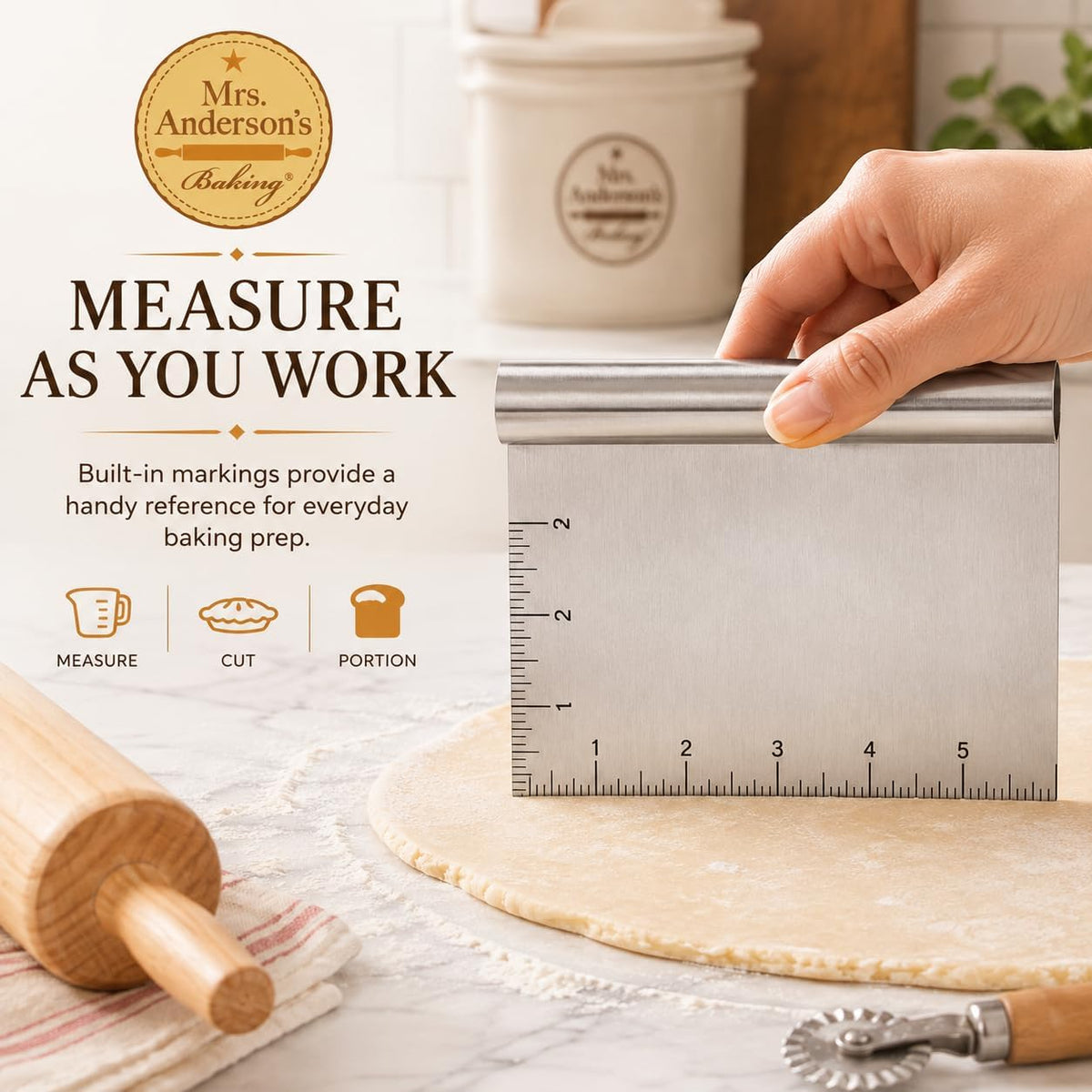 Dough Whisk, Single-Loop, 12 Inch, 18/8 Stainless Steel, For Gently Mixing Doughs, Batters, And Bread Mixes