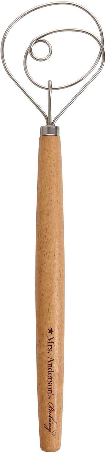 Dough Whisk, Single-Loop, 12 Inch, 18/8 Stainless Steel, For Gently Mixing Doughs, Batters, And Bread Mixes