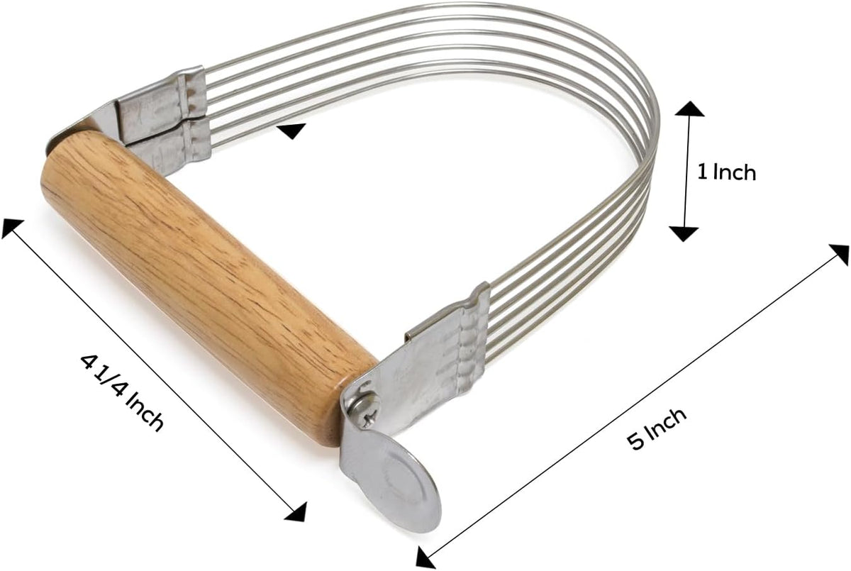 Dough Whisk, Single-Loop, 12 Inch, 18/8 Stainless Steel, For Gently Mixing Doughs, Batters, And Bread Mixes