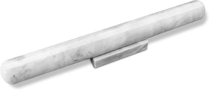 Marble Rolling Pin with Stand, 15.7" Black Stone French Heavy Polished Non Stick Cookie Pizza Pastry Dough Baker Roller for Kitchen Baking