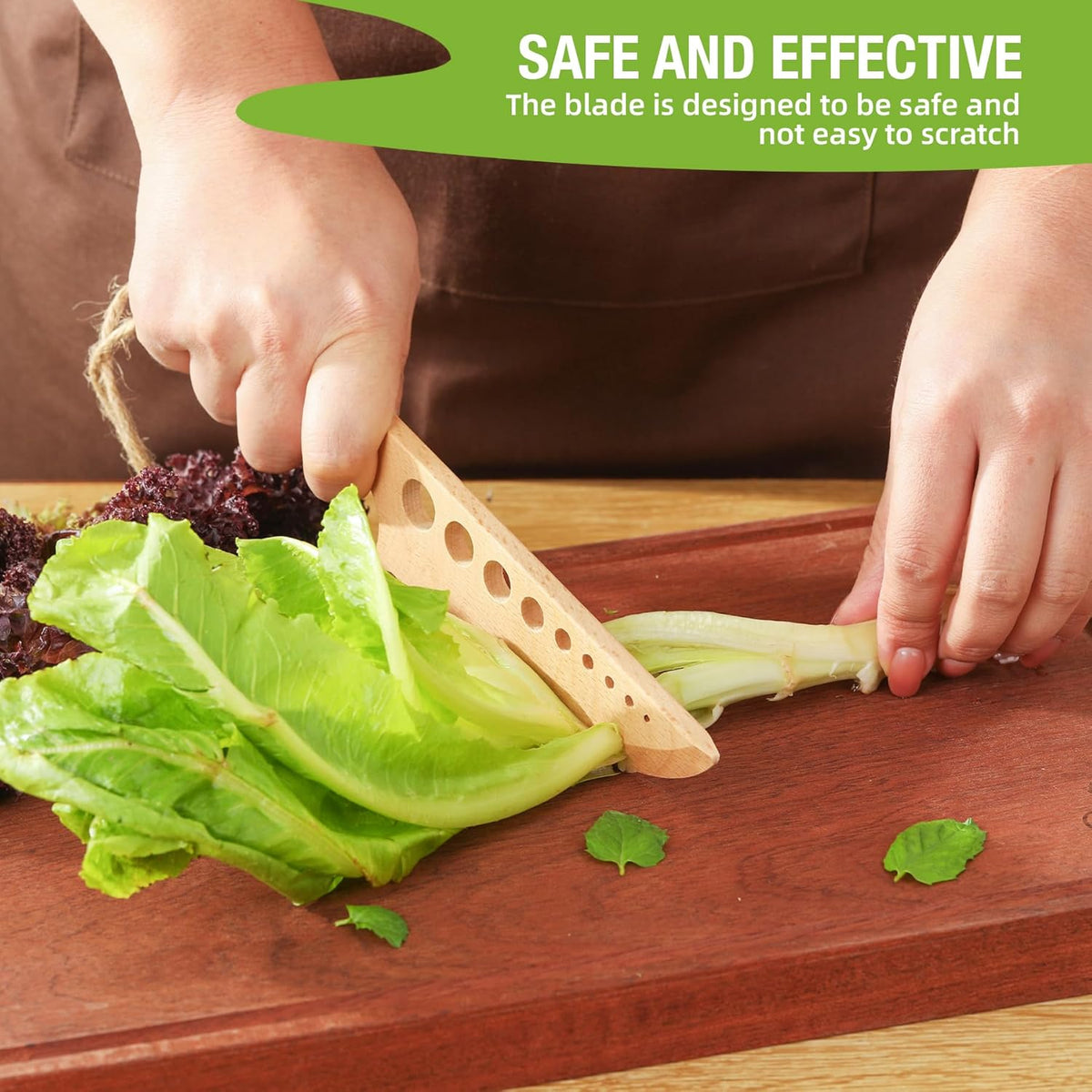 Wood Herb Stripper Scraper Handmade Wooden Knife Herb Stripper Knife Kitchen Leaf Stripping Separator Tool Loose Leaf Kale Razor Herb Peeler Remover Chef Gifts Kitchen Gadgets