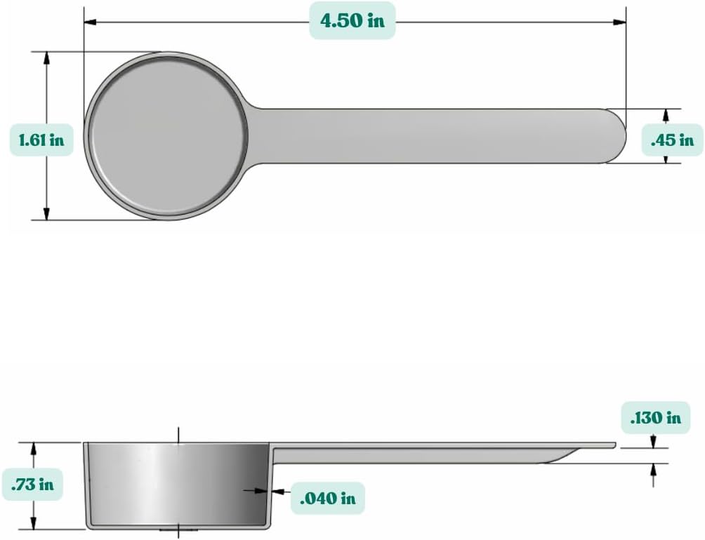 1/4 Teaspoon (1.25 mL) Long Handle Plastic Measuring Spoon for Coffee, Protein Powder, Pet Food, Spices, Grains, Dry Goods – Food-Grade BPA-Free (Pack of 1) - Colors A