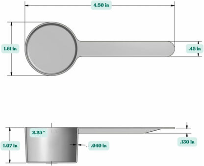 1/4 Teaspoon (1.25 mL) Long Handle Plastic Measuring Spoon for Coffee, Protein Powder, Pet Food, Spices, Grains, Dry Goods – Food-Grade BPA-Free (Pack of 1) - Colors A