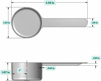 1/4 Teaspoon (1.25 mL) Long Handle Plastic Measuring Spoon for Coffee, Protein Powder, Pet Food, Spices, Grains, Dry Goods – Food-Grade BPA-Free (Pack of 1) - Colors A