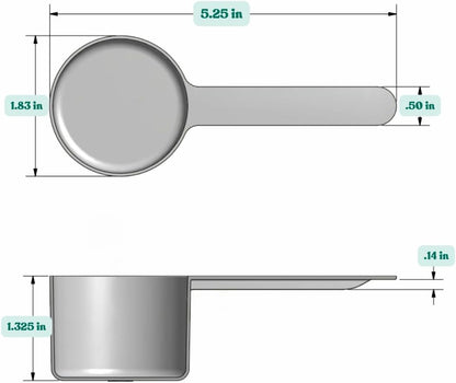 1/4 Teaspoon (1.25 mL) Long Handle Plastic Measuring Spoon for Coffee, Protein Powder, Pet Food, Spices, Grains, Dry Goods – Food-Grade BPA-Free (Pack of 1) - Colors A