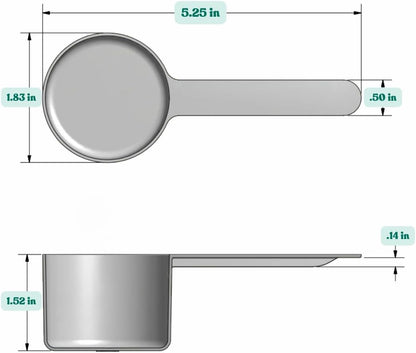 1/4 Teaspoon (1.25 mL) Long Handle Plastic Measuring Spoon for Coffee, Protein Powder, Pet Food, Spices, Grains, Dry Goods – Food-Grade BPA-Free (Pack of 1) - Colors A