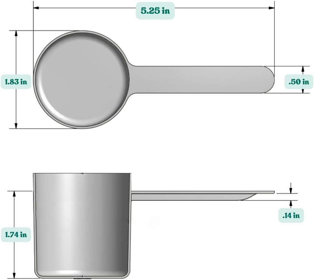 1/4 Teaspoon (1.25 mL) Long Handle Plastic Measuring Spoon for Coffee, Protein Powder, Pet Food, Spices, Grains, Dry Goods – Food-Grade BPA-Free (Pack of 1) - Colors A