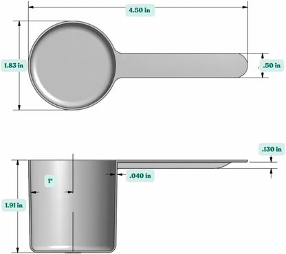 1/4 Teaspoon (1.25 mL) Long Handle Plastic Measuring Spoon for Coffee, Protein Powder, Pet Food, Spices, Grains, Dry Goods – Food-Grade BPA-Free (Pack of 1) - Colors A