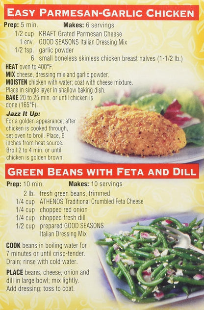 Italian Salad Dressing & Recipe Mix 0.7oz, 10 Pouches, Total Net 7oz